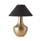 Picture of Hammered Table Lamp with Brass Finish & Black Shade